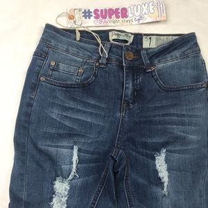 Ladies Indigo Rein crop jeans